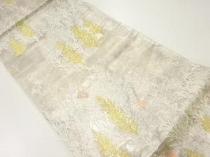 アンティーク　樹木模様織出し袋帯（材料）